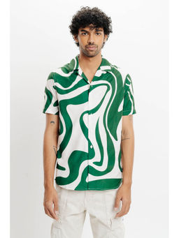 FREAKINS - Men Green Abstract Printed Shirt
