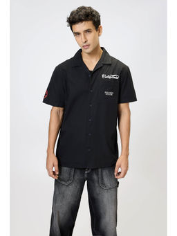 FREAKINS - Cotton Poplin Garage Shirt- Classic Black