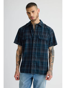 FREAKINS - Blue Checkered Men Shirt