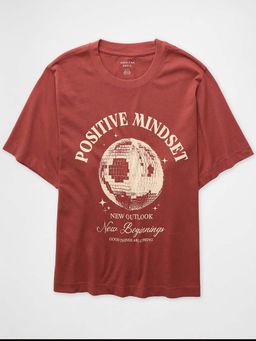 American Eagle - Women Rust Cotton Round Neck Regular Fit T-shirt