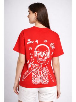 MIXT by Nykaa Fashion - Trendy Oversized Graphic Cotton Blend T-Shirt