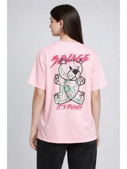 MIXT by Nykaa Fashion - Trendy Oversized Graphic Cotton Blend T-Shirt