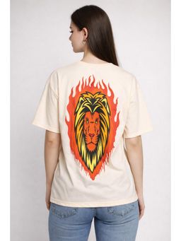 MIXT by Nykaa Fashion - Trendy Oversized Graphic Cotton Blend T-Shirt