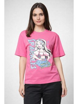 MIXT by Nykaa Fashion - Trendy Oversized Graphic Cotton Blend T-Shirt