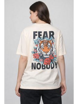 MIXT by Nykaa Fashion - Trendy Oversized Graphic Cotton Blend T-Shirt