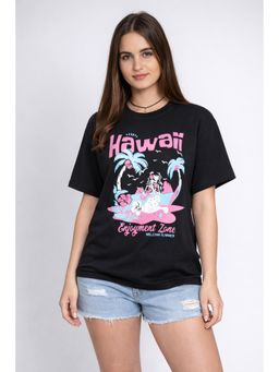 MIXT by Nykaa Fashion - Trendy Oversized Graphic Cotton Blend T-Shirt