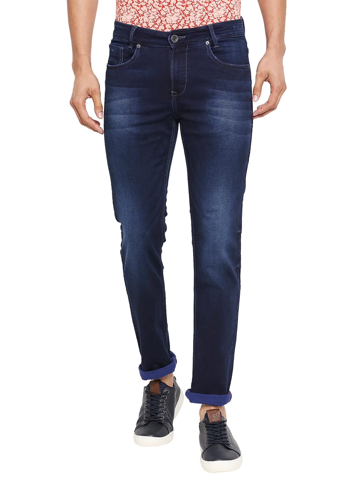 Buy Mufti Deep Blue Mens Narrow Fit 