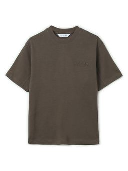 Alan Jones - Olive Boy's Solid Oversized Fit T-Shirt