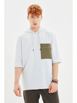 Trendyol - Man White Sweatshirt