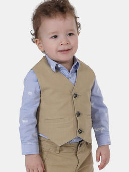 One Friday - Blue Shirt with Waistcoat (Set of 2)