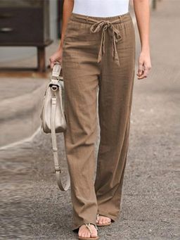 Outzidr - Khaki Regular Fit Pant