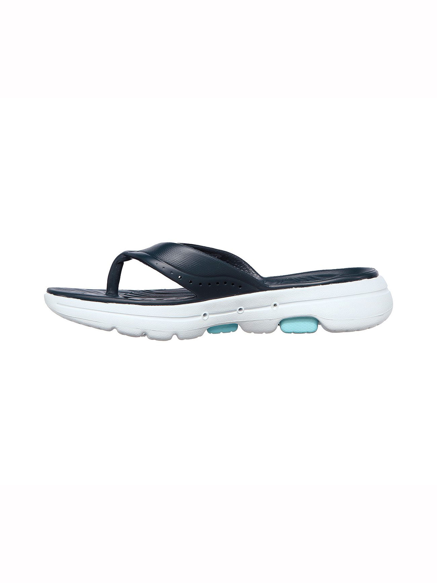 blue skechers flip flops