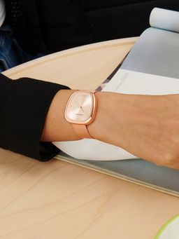 Joker and Witch - Joker & Witch Verity Luxe Rosegold Dial Mesh Strap Watch -AMWW986 (M)