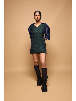 SOMYA GOYAL - Electric Vein Dress - Green