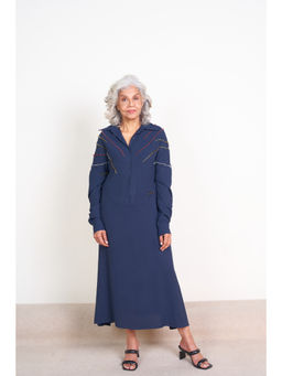 SOMYA GOYAL - Pinched Shirt Dress - Blue