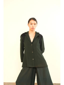 SOMYA GOYAL - Armour Bomber Jacket - Green