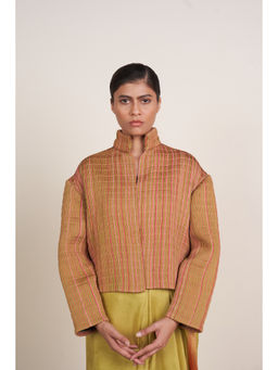 SOMYA GOYAL - Corded Box Bomber Jacket - Multi-Color