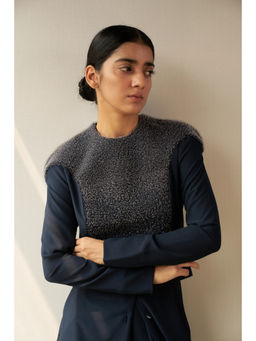 SOMYA GOYAL - Armour Top - Navy Blue