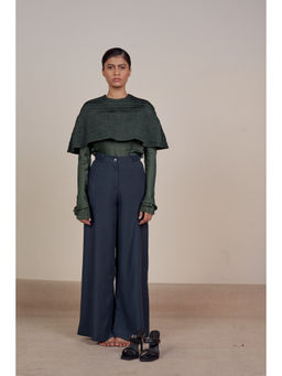 SOMYA GOYAL - Flared Formal Trousers - Blue