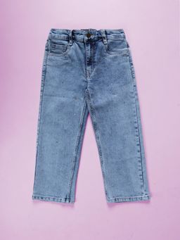 KiddoPanti - Denim Blue Solid Jeans