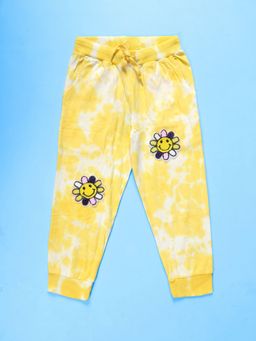 KiddoPanti - Cotton Yellow Tie & Dye Joggers