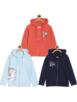 The Mom Store - Cotton Multi-Color Graphic Hoodies (Pack of 3)