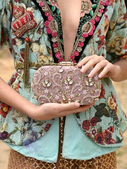 Odette - Sequined Velvet Clutch