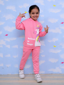 The Mom Store - Believe In Unicorn Magic Pink Hoodie & Sweatpant (Set of 2)