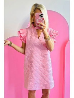 PARTIQ - Pink Textured Shift Dress