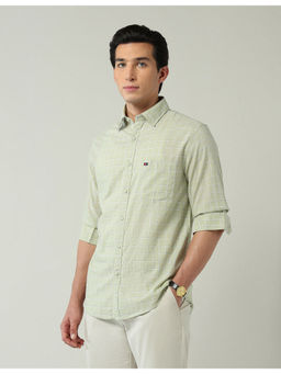 AD By Arvind - Blue Modern Slim Fit Blue Tartan Checks Shirt