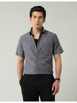 AD By Arvind - Grey Modern Slim Fit Grey All-Over Shirt
