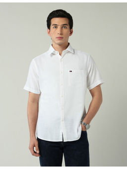 AD By Arvind - White Modern Slim Fit White All-Over Shirt