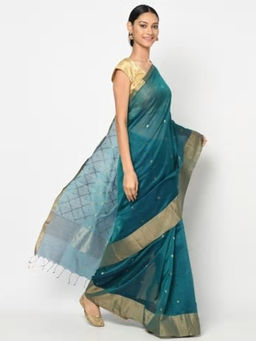 Fabindia - Cotton Silk Chanderi Woven Sari