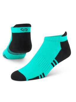 Dynamocks - Dual Solid Turquoise Men Bamboo Ankle Length Socks - Free Size