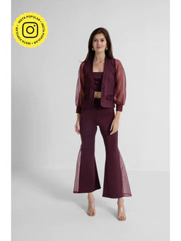 Clothes on my mind - Three Piece Wine Jacket Co-ord Set