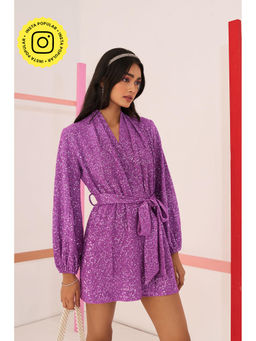 Clothes on my mind - Purple Shimmer Dress (Set of 2)