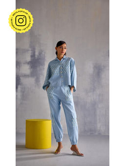 Clothes on my mind - Light Blue La Jogger Co-Ord (Set of 2)
