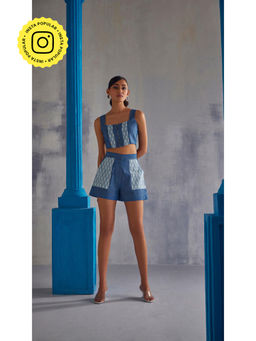 Clothes on my mind - Blue Distressed Downtown Co-Ord (Set of 2)