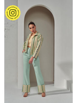 Clothes on my mind - Green & Cream Venice Jacket Co-Ord (Set of 3)