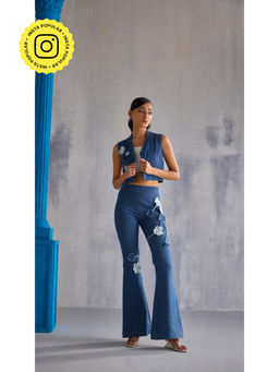 Clothes on my mind - Bloom Flower Pants - Blue