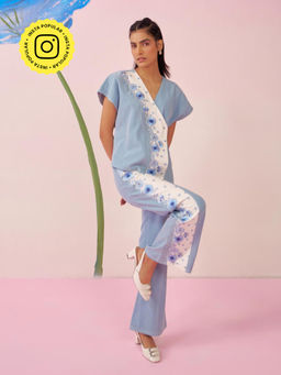 Clothes on my mind - Fern Blue Co-Ord (Set of 2)