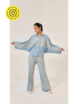 Clothes on my mind - Star La Blue Co-Ord (Set of 2)