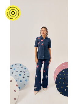 Clothes on my mind - Pixi Navy Blue Co-Ord (Set of 2)