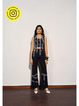 Clothes on my mind - Black Statement Detail Comm-Ready Co-Ord Set
