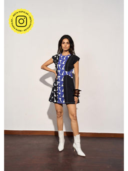 Clothes on my mind - Blue Colourblock Filmfare Dress