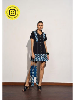 Clothes on my mind - Black Patterned Shirt Marilyn Dress