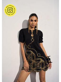 Clothes on my mind - Black Embroidered The Stardust Dress