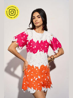 Clothes on my mind - Multicolor Lace Play Up Dress