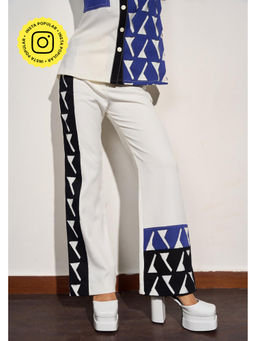 Clothes on my mind - Womens White Colourblock Filmfare Pant