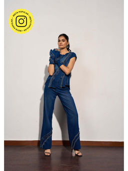 Clothes on my mind - Commercial Hit Blue Top with Pant Co-Ord's